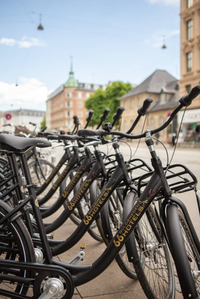Bikes at 66 Guldsmeden Hotel in Copenhagen
