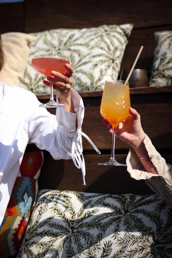 Rooftop terrace drinks at Manon Les Suites Hotel in Copenhagen