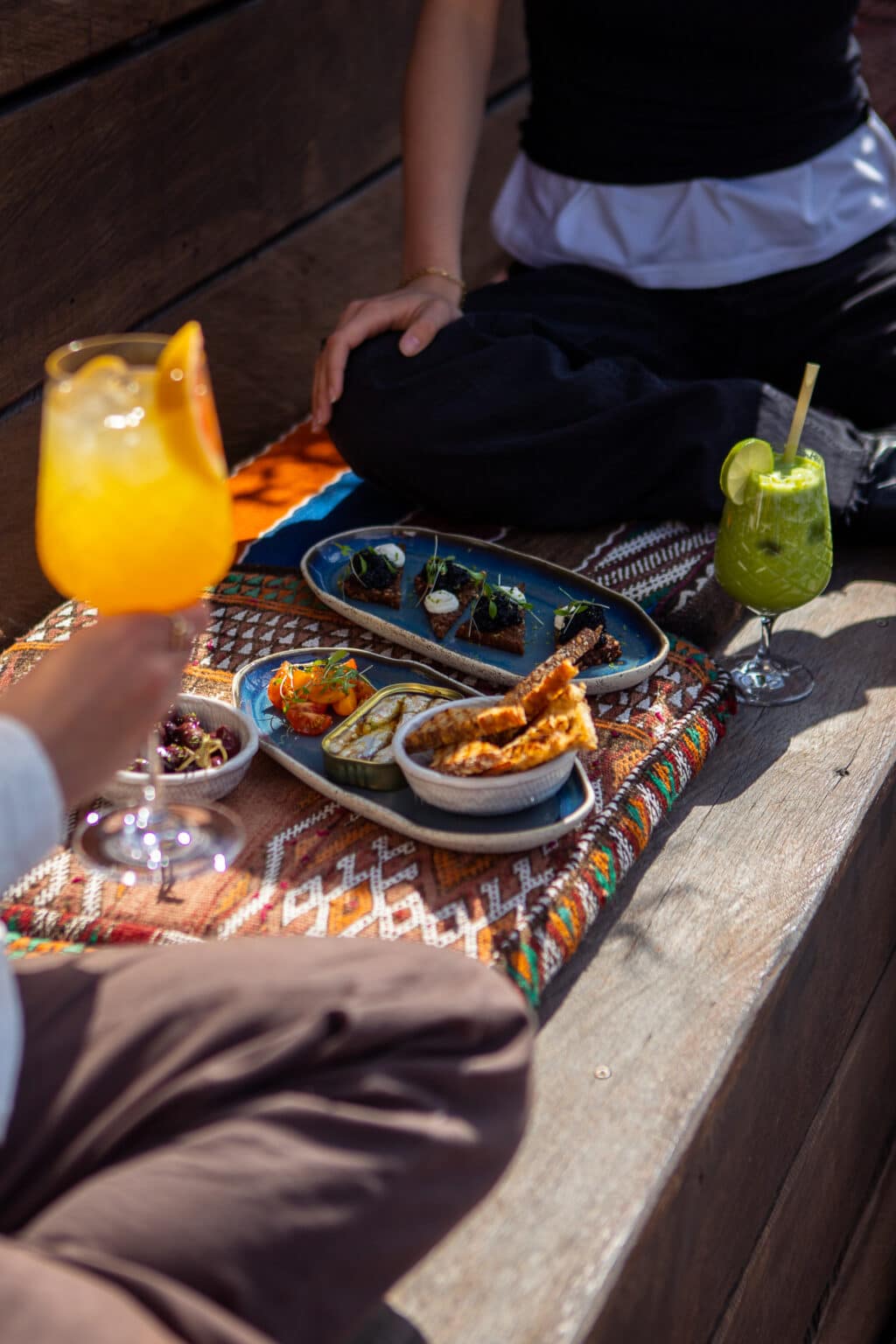 Rooftop terrace food at Manon Les Suites Hotel in Copenhagen