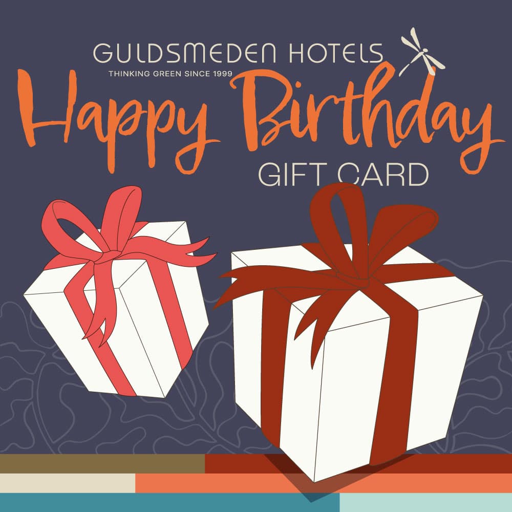 Happy Birthday gift card for Guldsmeden Hotels