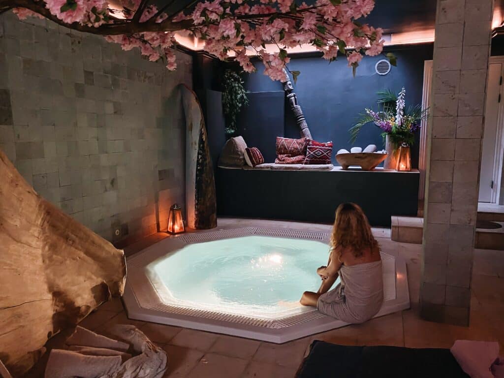 Spa jacuzzi at Axel Guldsmeden Hotel in Copenhagen - part of the Full Experience package
