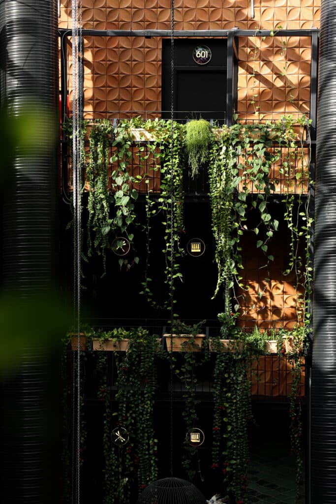 Green interior design details at Manon Les Suites Hotel in Copenhagen