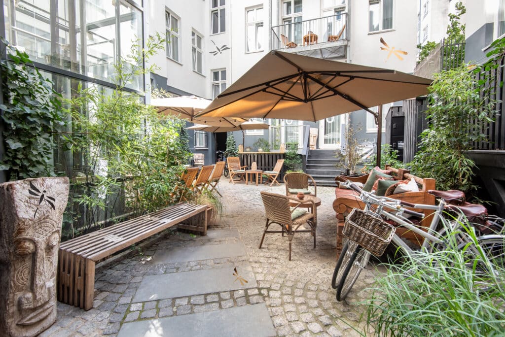 Courtyard at Lulu Guldsmeden Hotel in Berlin